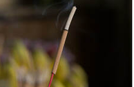 Incense stick burning in Drummondville.